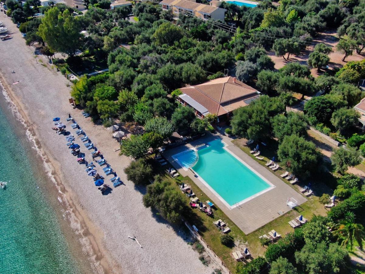 Pebbles And Sea At Barbati With Shared Pool Exterior foto